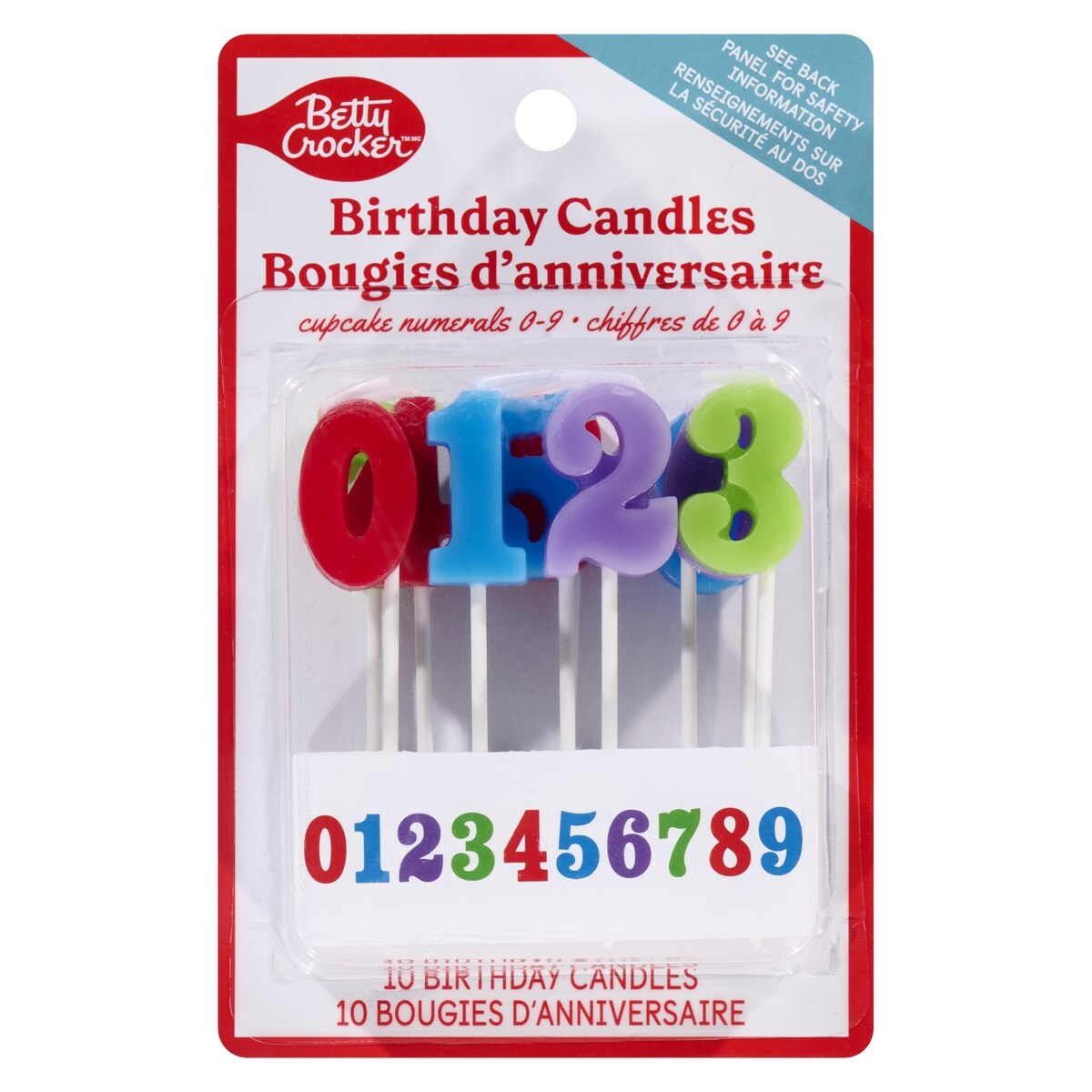 Bougies d'anniversaire chiffres de 0 à 9