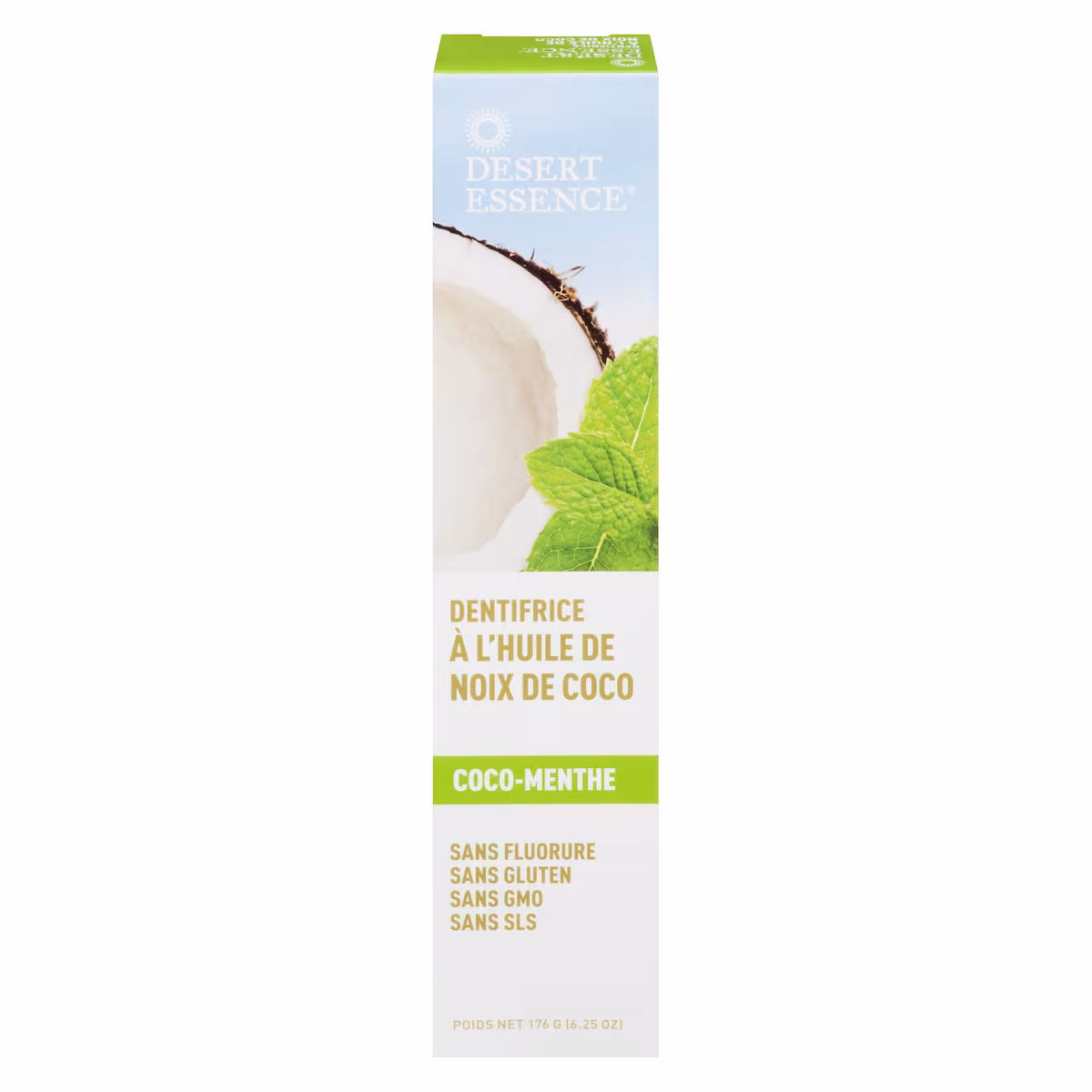 Dentifrice à l'Huile de Noix de Coco Coco-Menthe 176 g