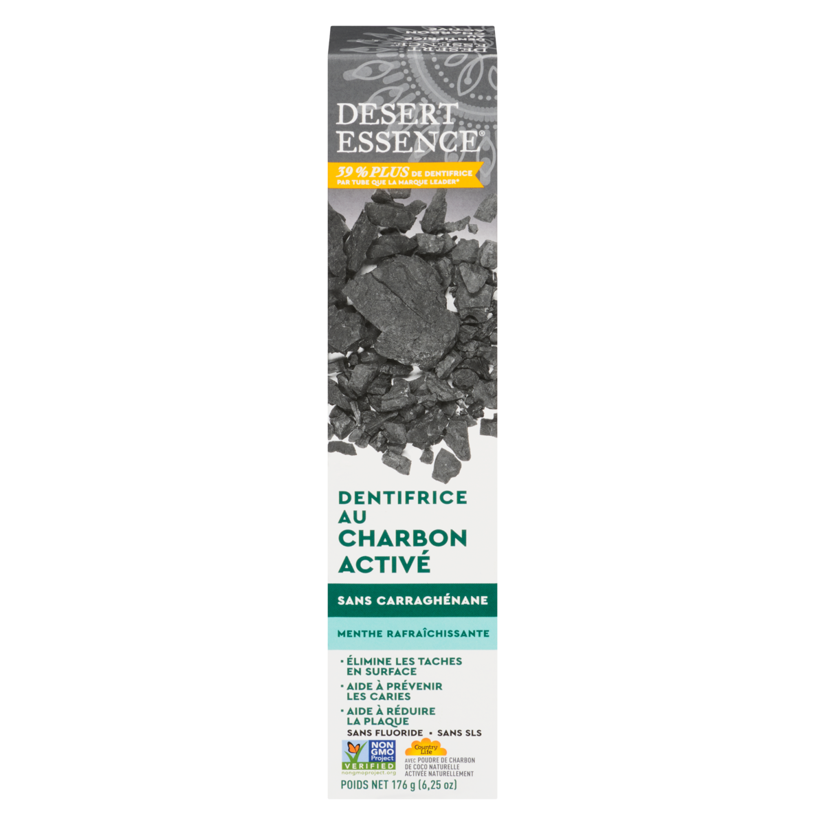 Dentifrice au charbon actif et à la menthe fraîche
