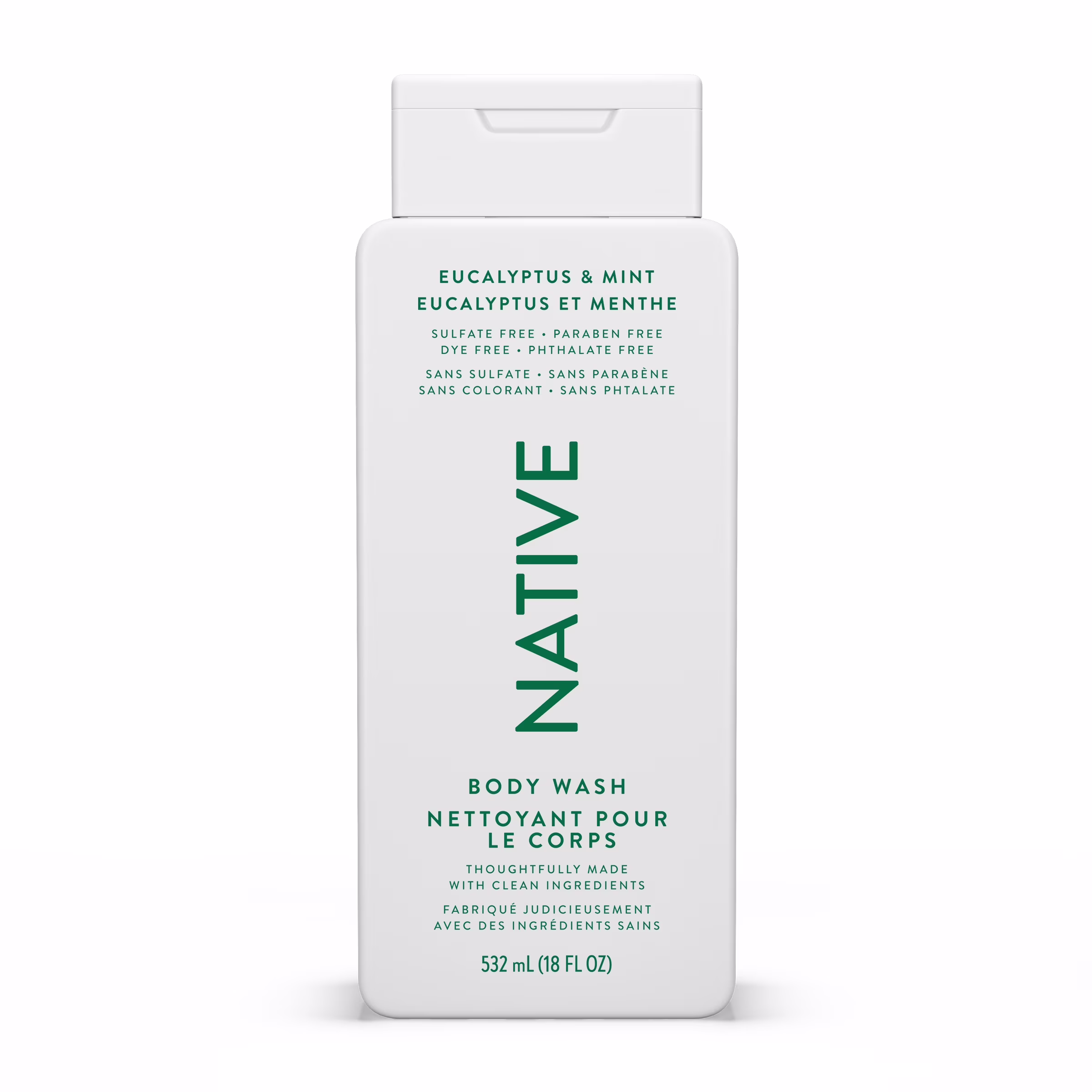 Nettoyant pour le corps au parfum de menthe et d'eucalyptus
