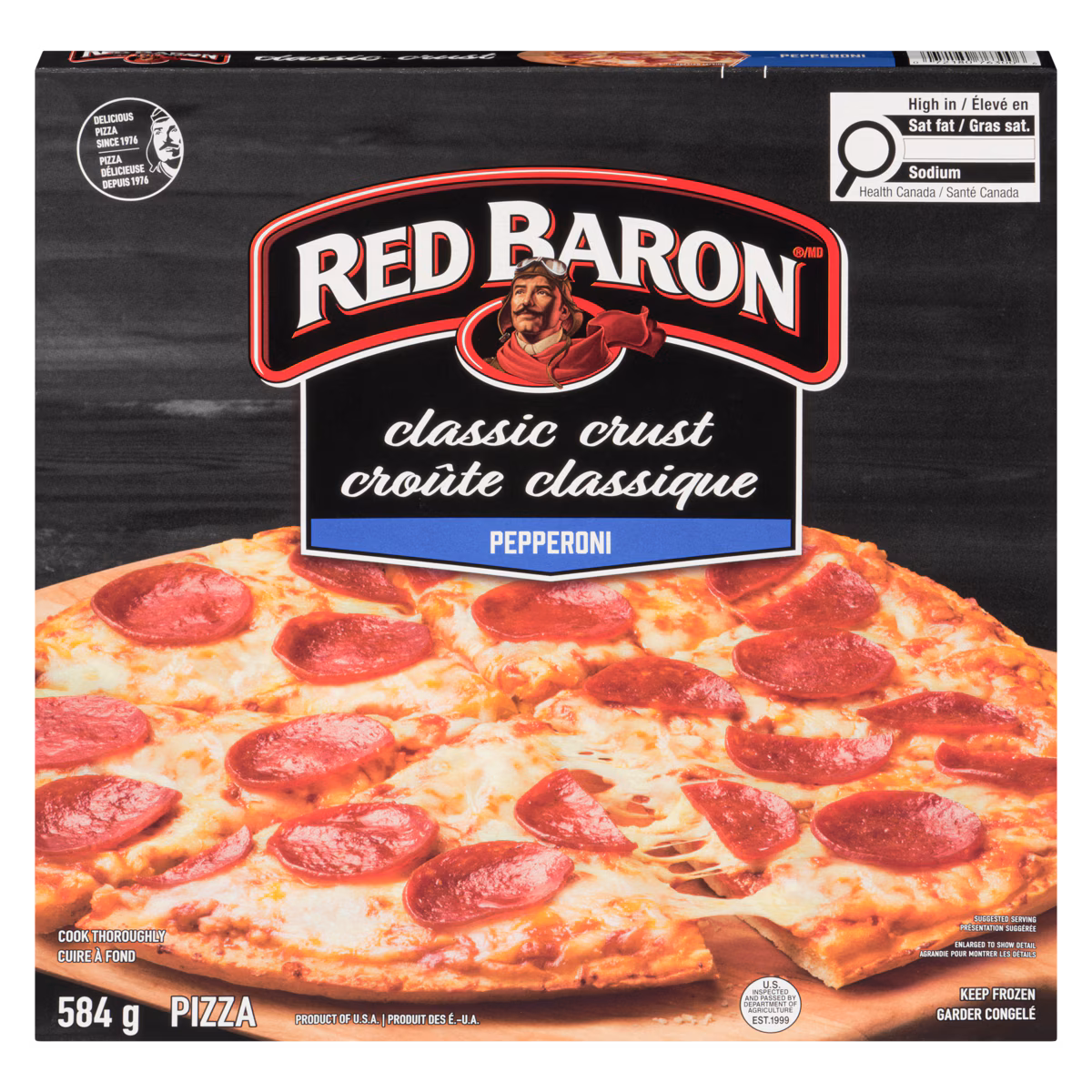 Pizza croûte classique pepperoni