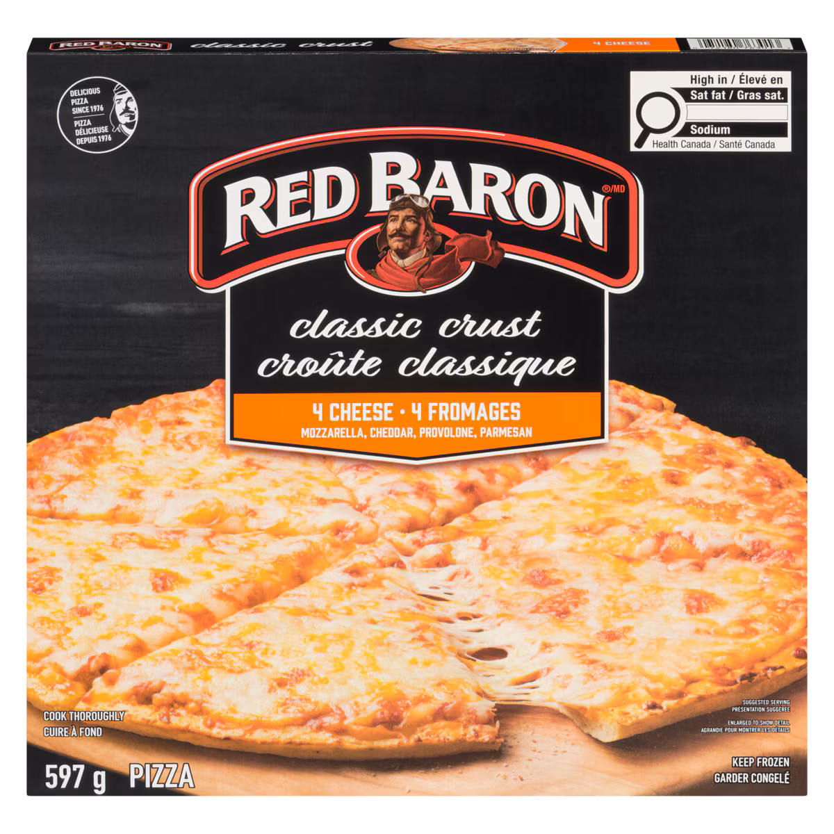 Pizza croûte classique 4 fromages