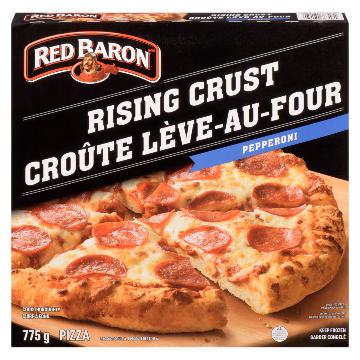 Pizza croûte lève-au-four pepperoni