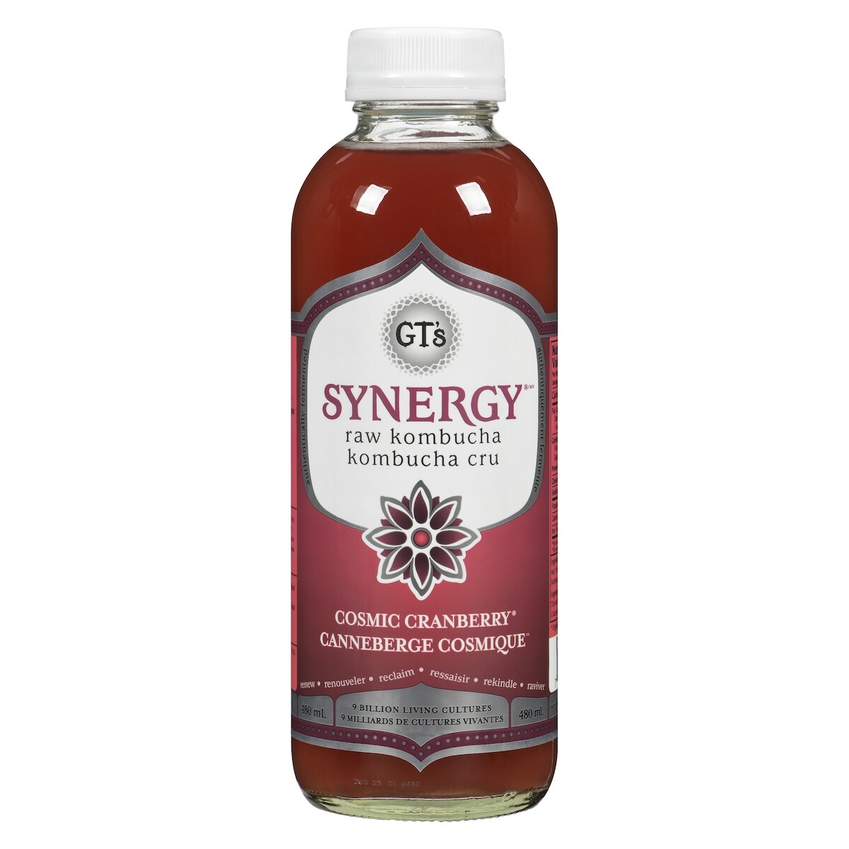 GT's Synergy Boisson Kombucha Biologique et Cru Canneberge Cosmique