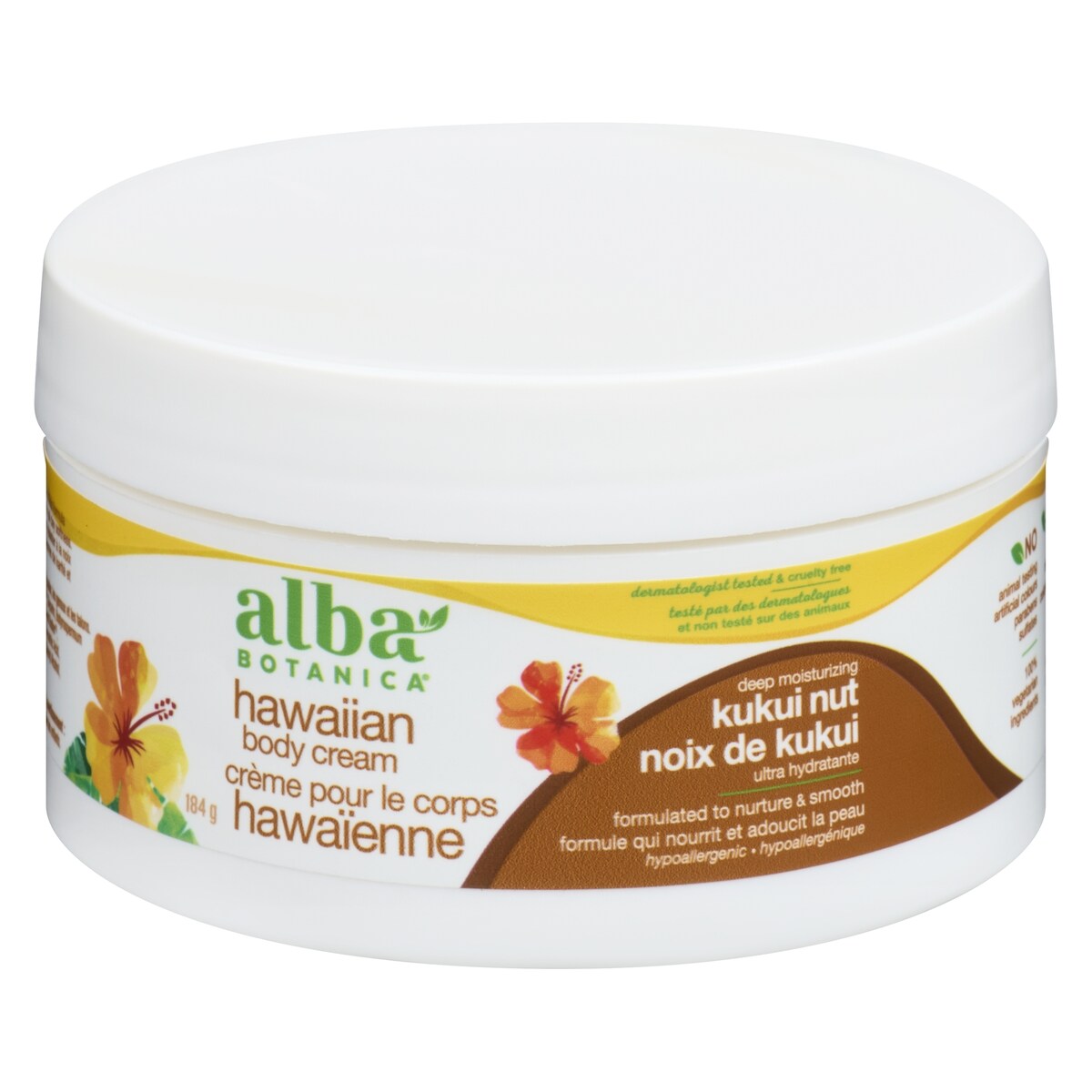 Crème pour le corps hawaïenne noix de kukui ultra hydratante