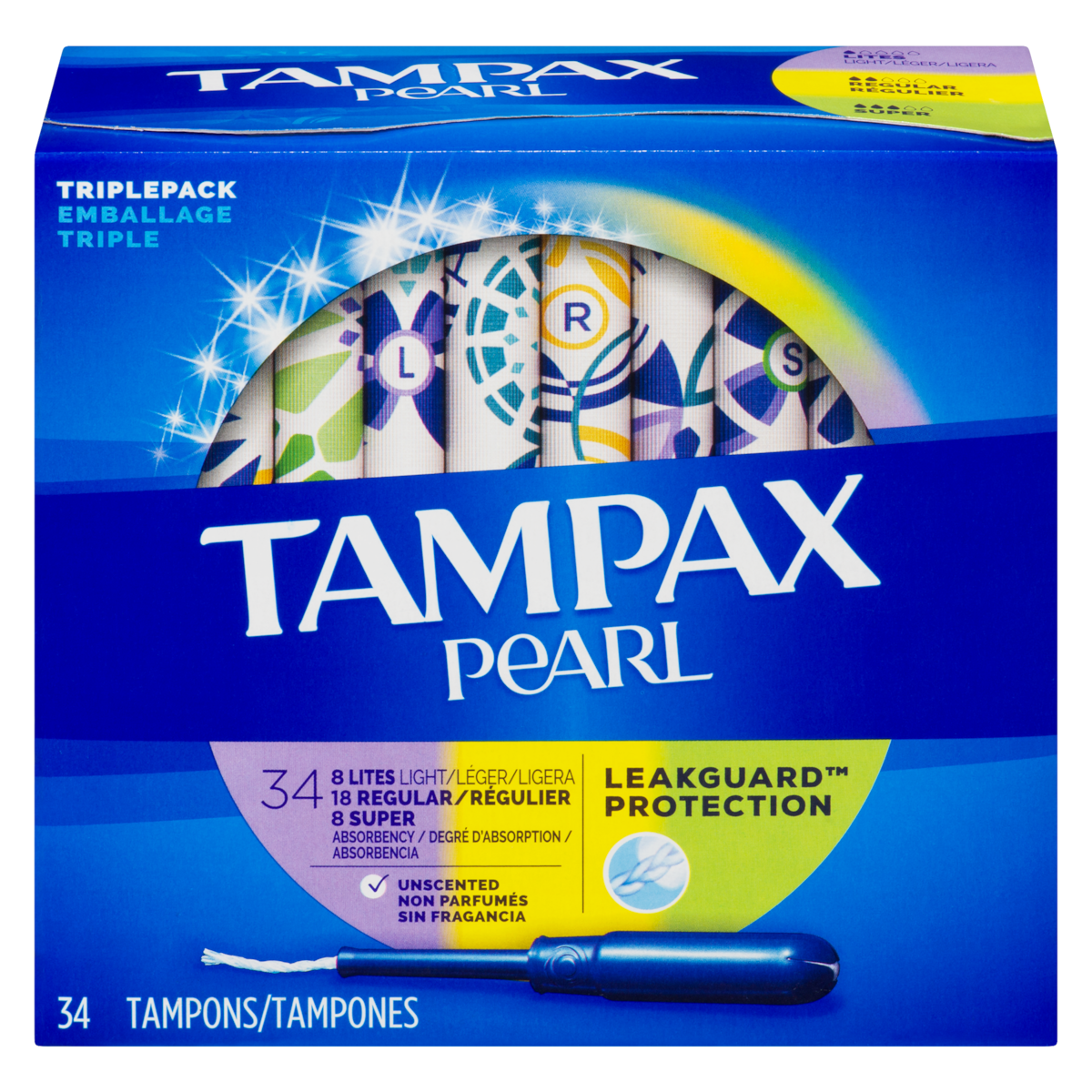 Tampons emballage triple