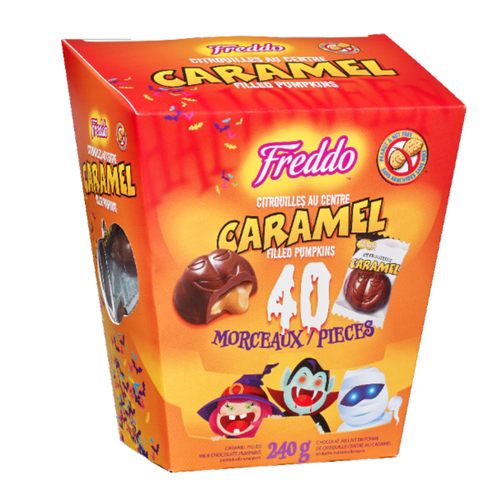Citrouilles en chocolat au lait et caramel