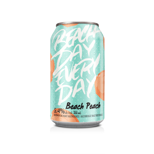 Boisson de malt alcoolisée aux pêches en canette - 5.0% alcool