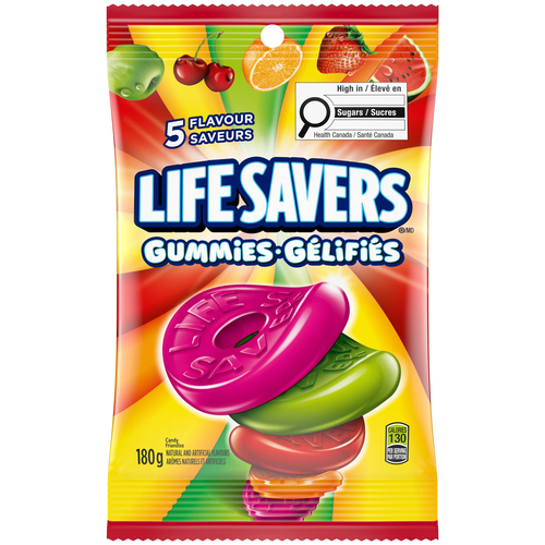 Life Savers Bonbons gélifiés cinq saveurs sac 180 g