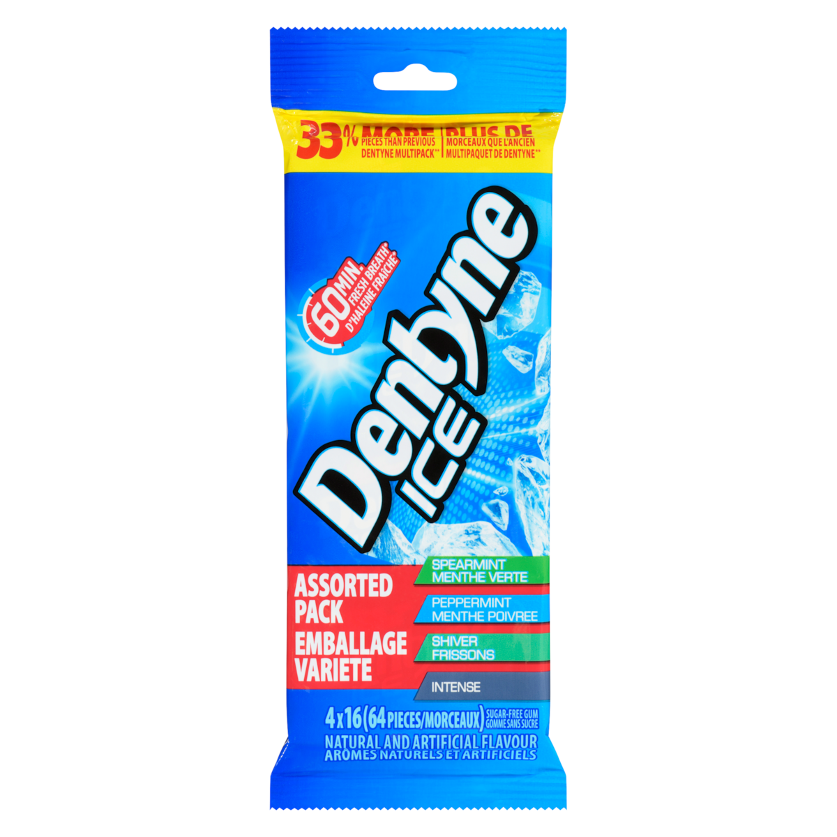 Gomme sans sucre emballage variete