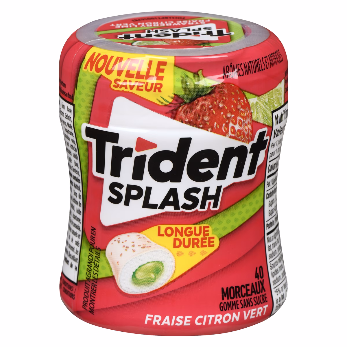 Gomme sans sucre fraise citron vert