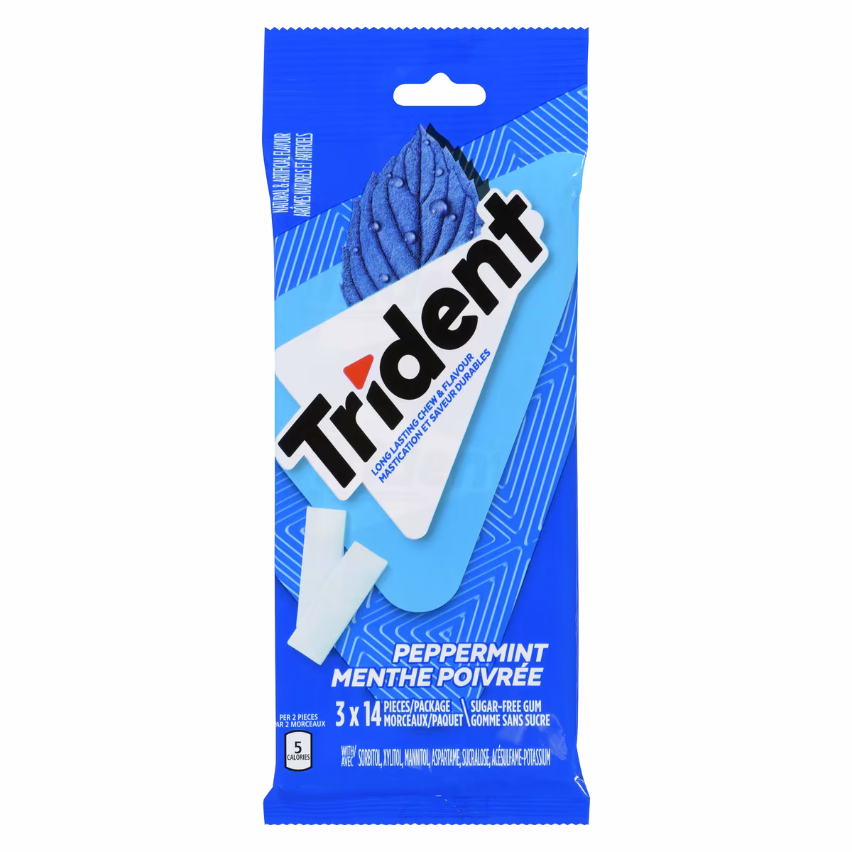 Gomme sans sucre menthe poivrée