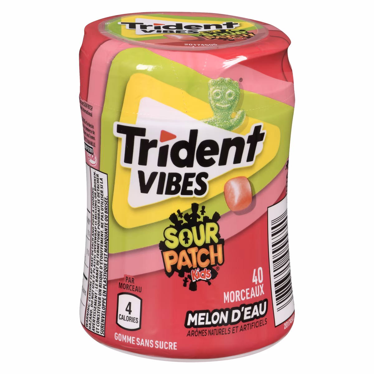 Vibes sour patch kids gomme sans sucre melon d'eau