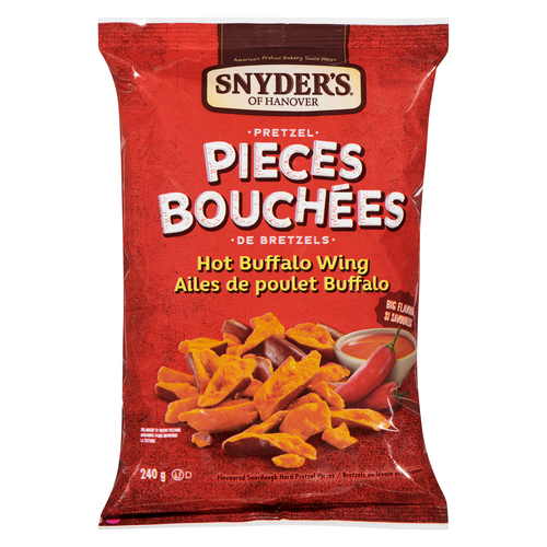 Bretzels en bouchées aux ailes Buffalo piquantes