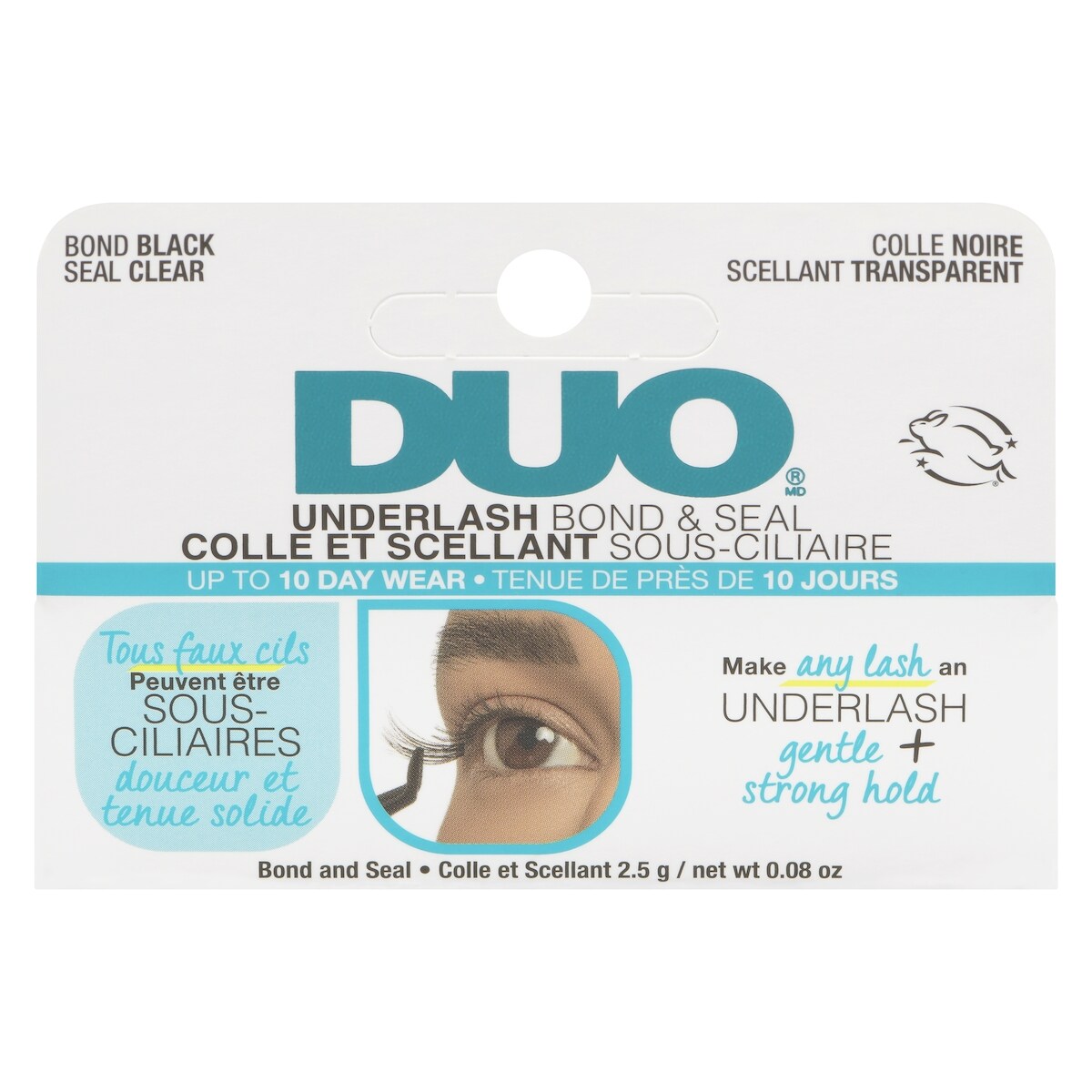 Colle et scellant sous-ciliaire noire transparent