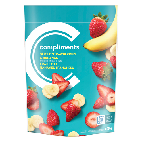 Compliments fraises et bananes surgelées 600 g