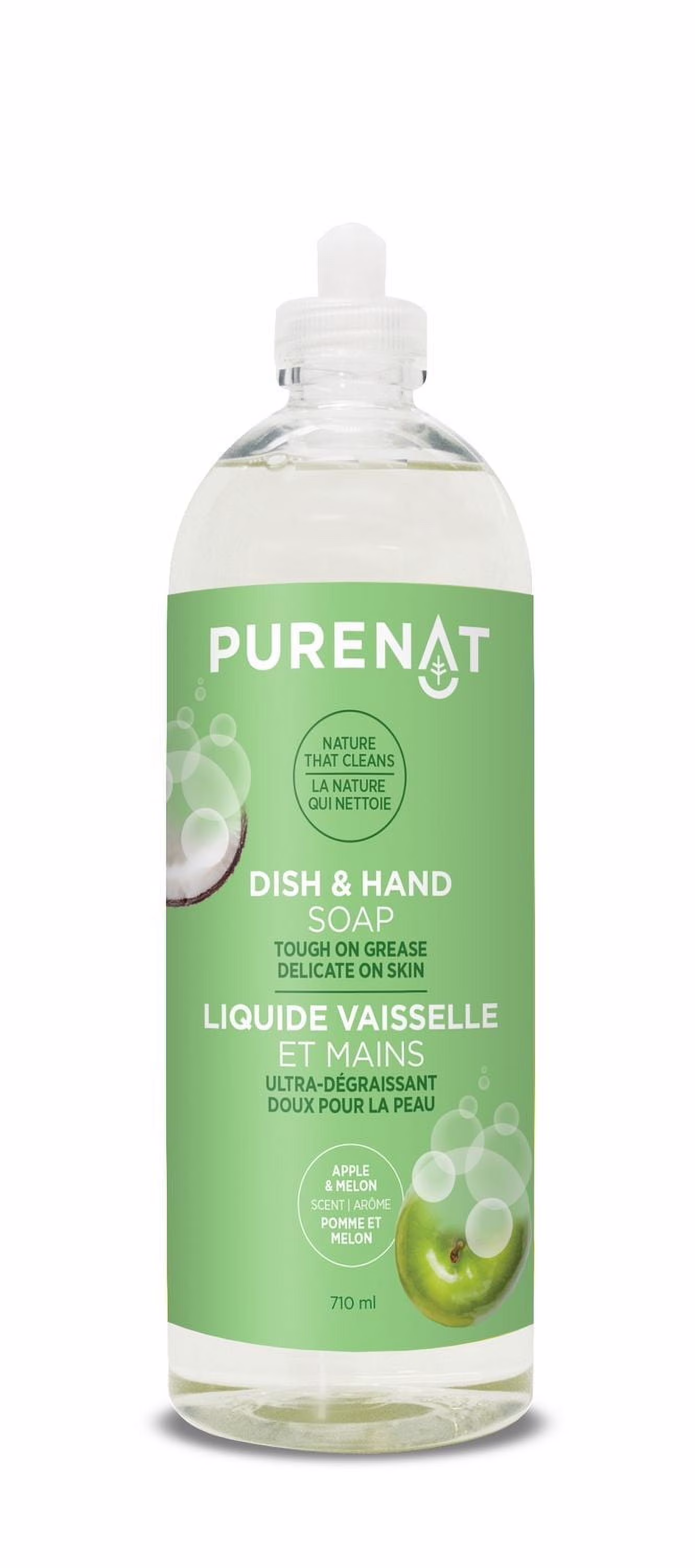 Purenat liquide vaisselle et mains pomme et melon