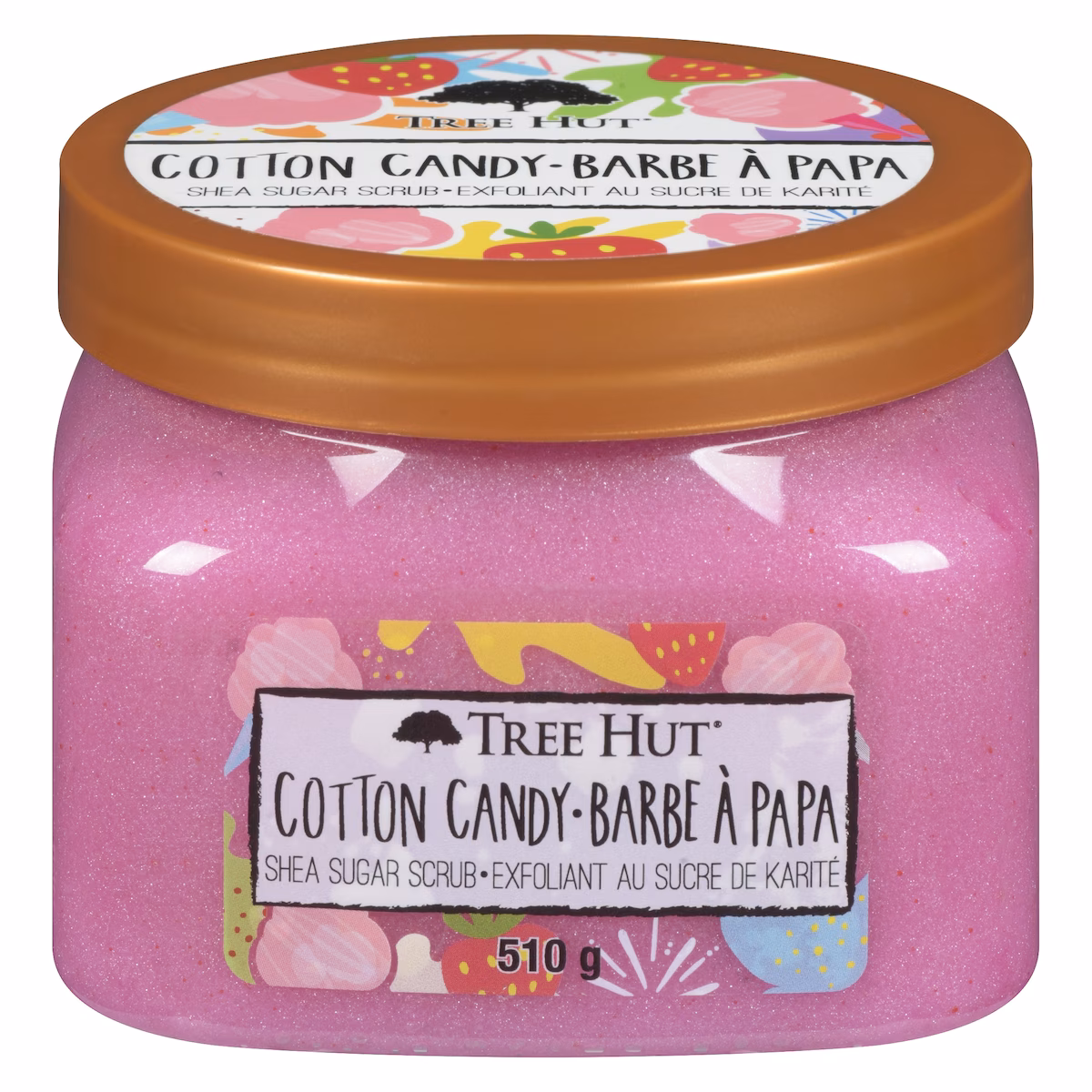 Exfoliant au sucre de karité barbe à papa