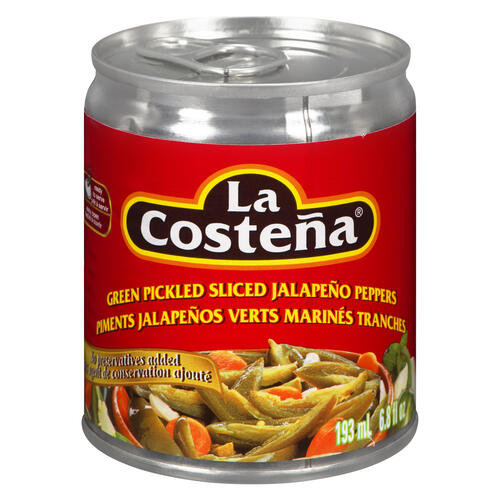 Piments jalapenos verts marinés la costena en tranches