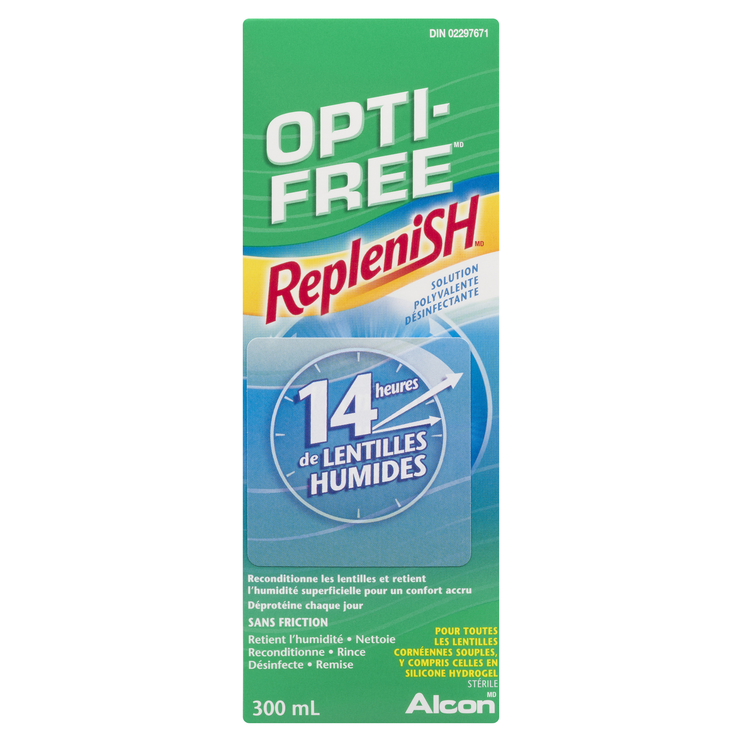 Solution pour lentilles désinfectante polyvalente