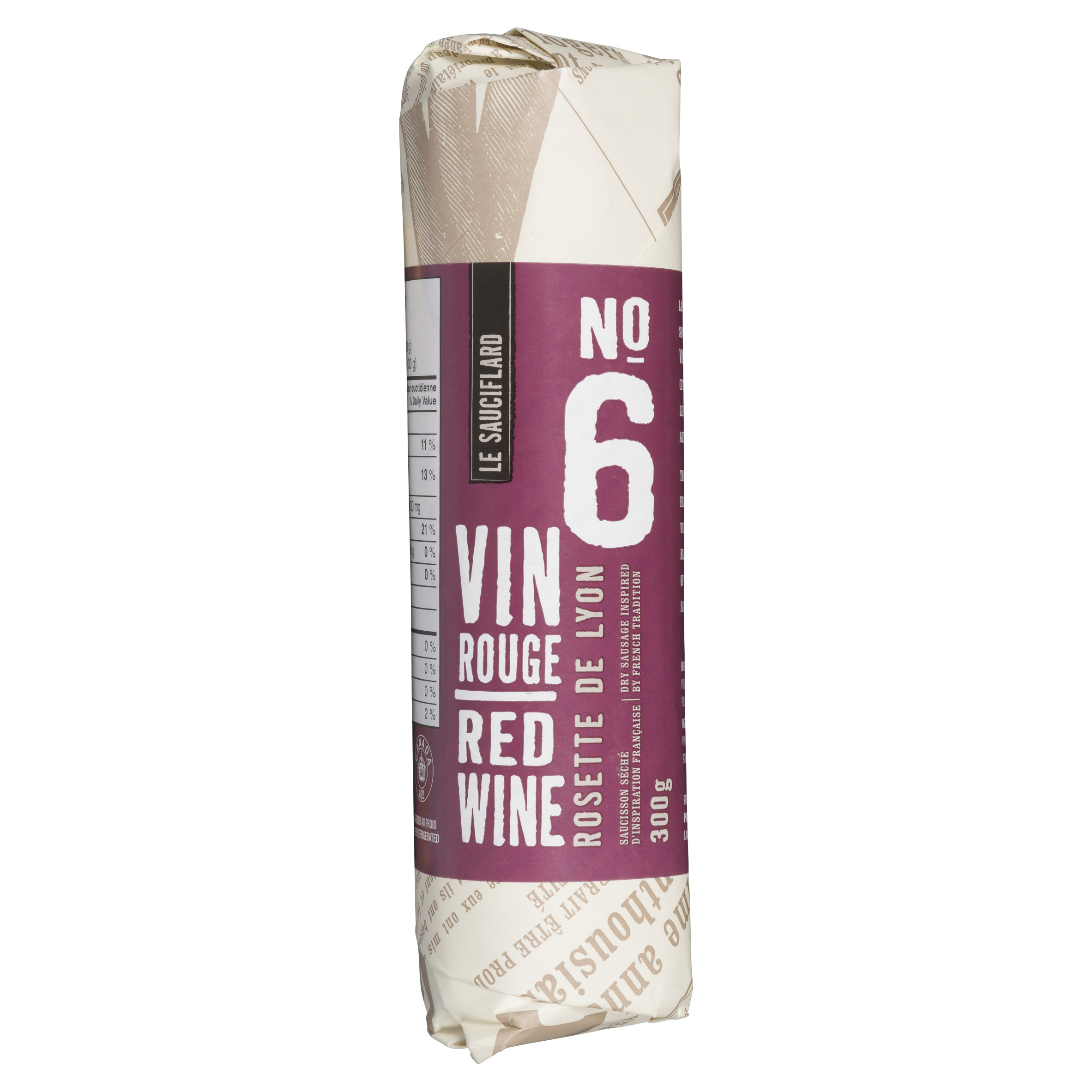 Le Sauciflard Rosette de Lyon au vin rouge 300 g
