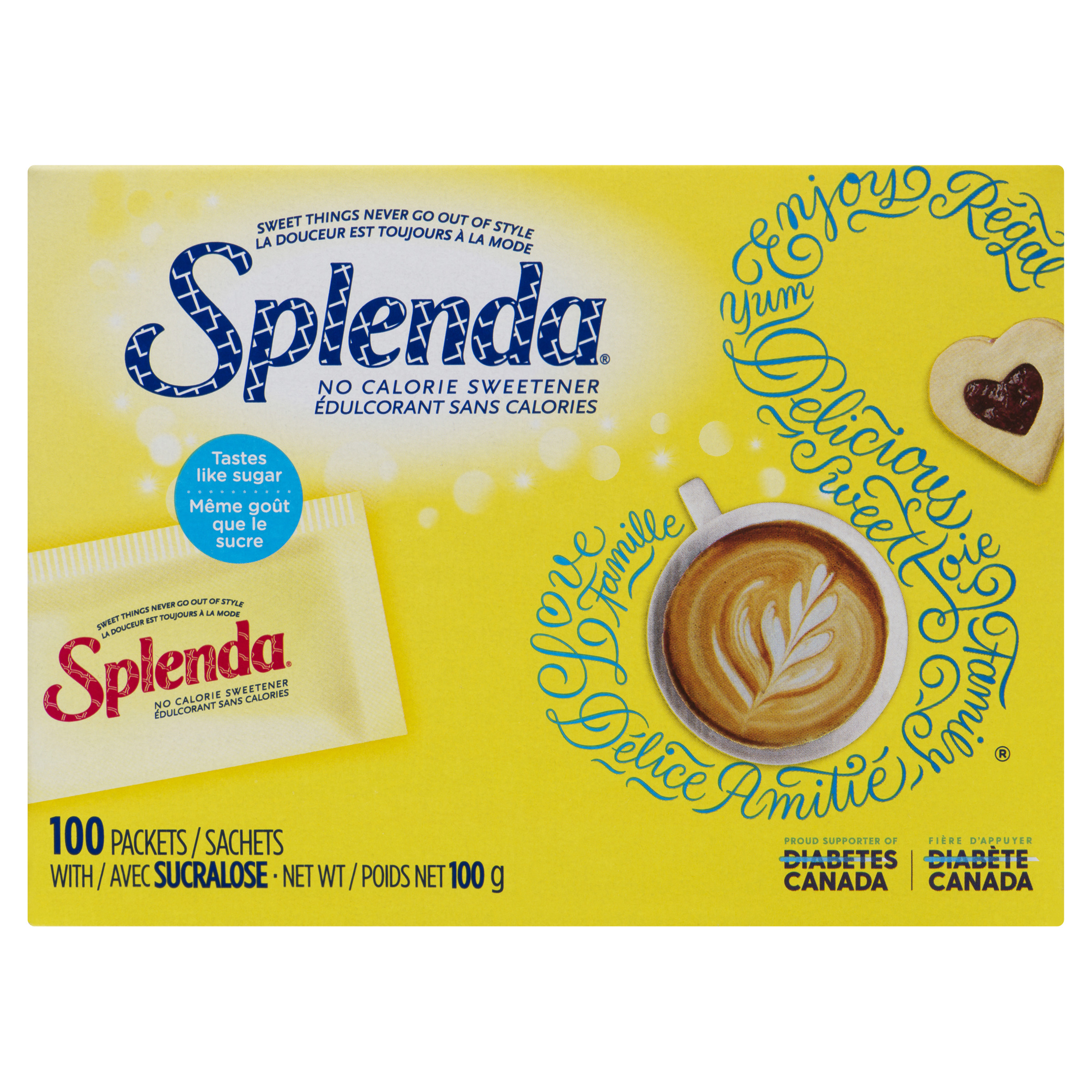 Édulcorant sans calories en sachets