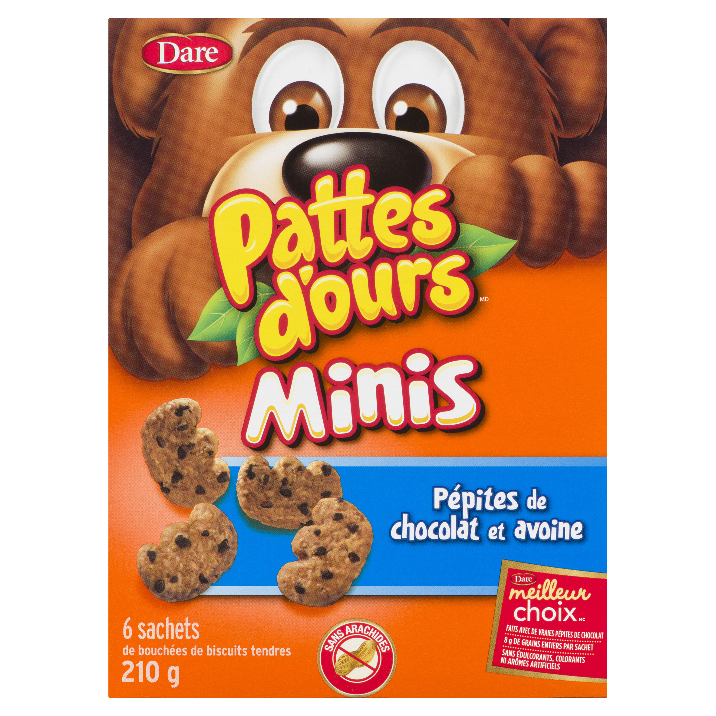 Minis biscuits tendres aux pépites de chocolat et avoine