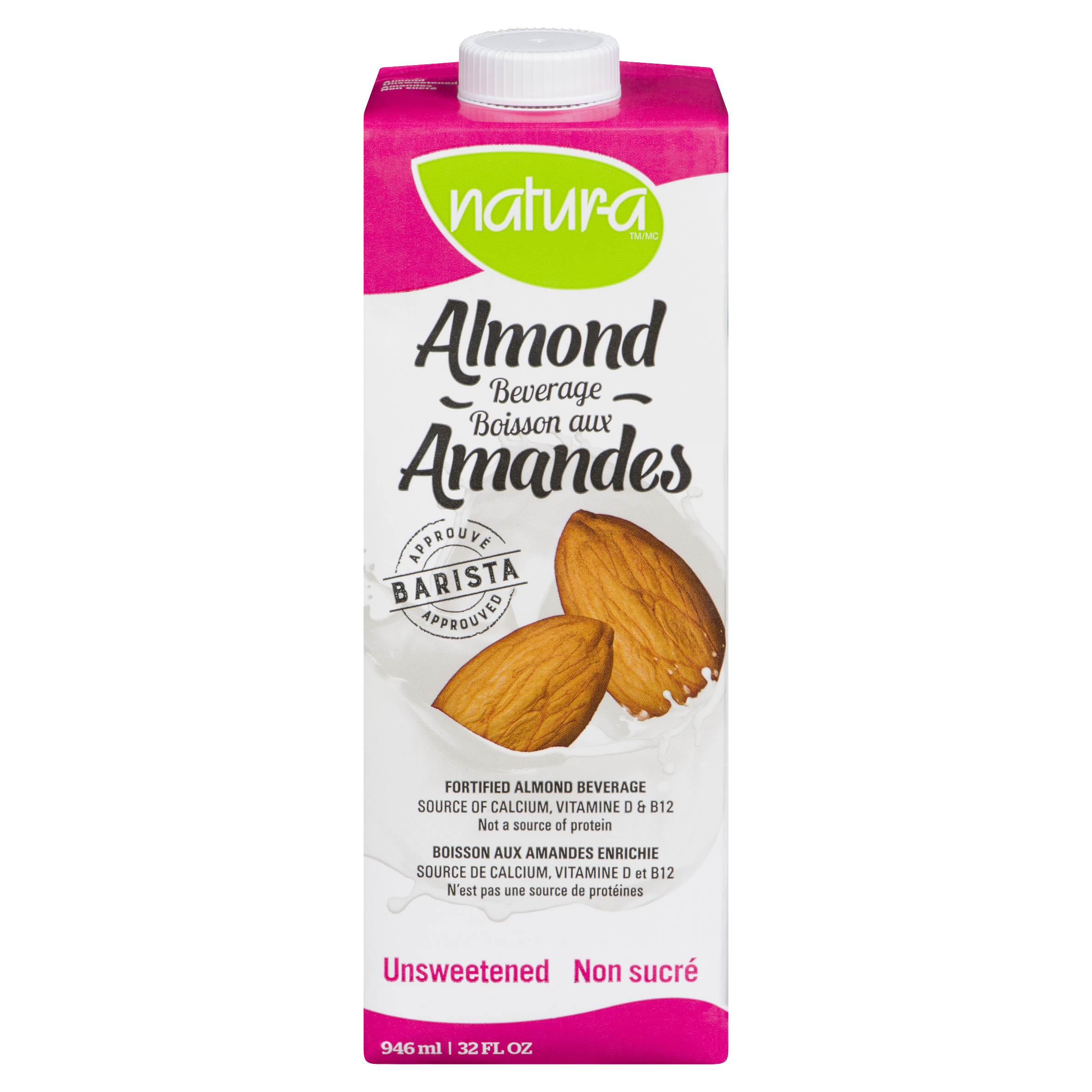 Natura Boisson aux amandes enrichie non sucrée sans gluten 946 ml