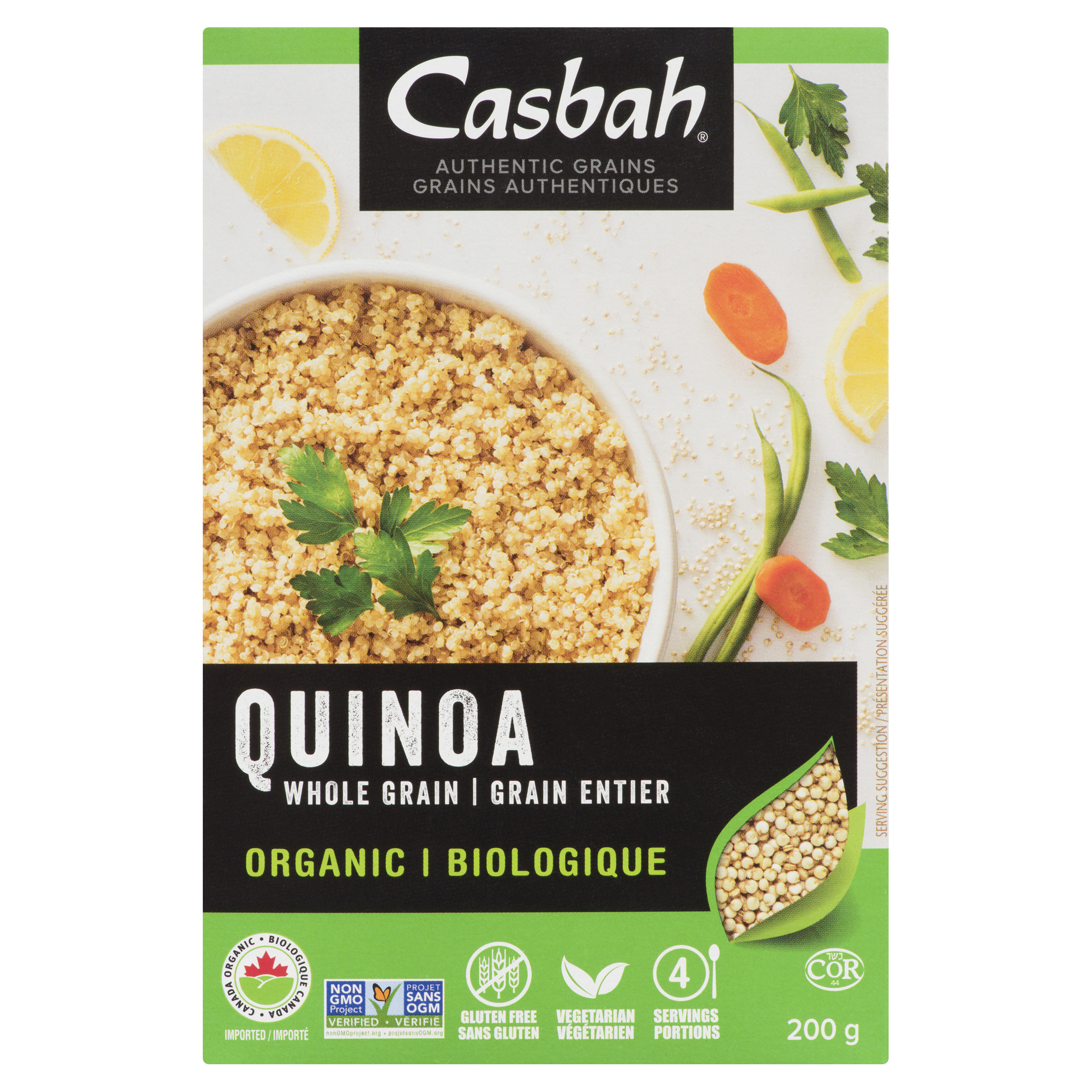 Quinoa de grain entier sans gluten