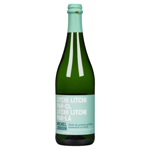 Moût de pomme pétillant aromatisé au litchi