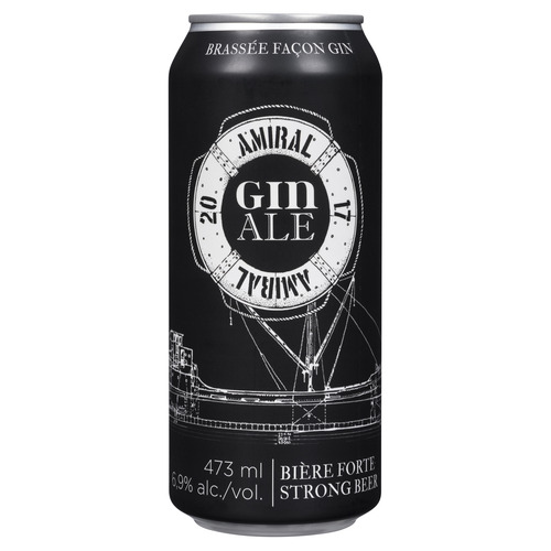 Brasserie Amiral Bière gin Ale en canette - 6.9% alcool 473 ml