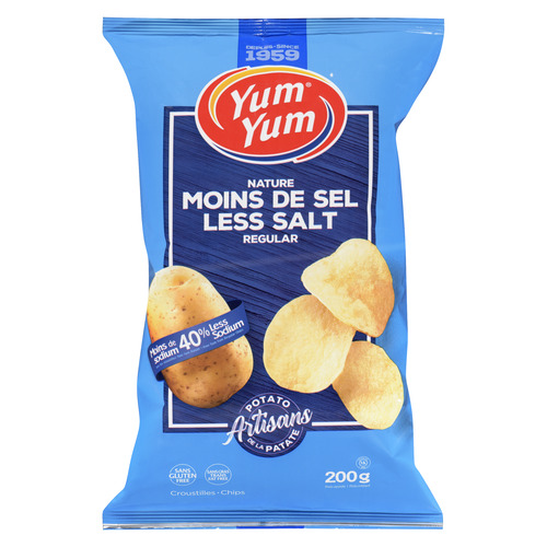 Yum Yum Croustilles natures 40% moins de sel 200 g