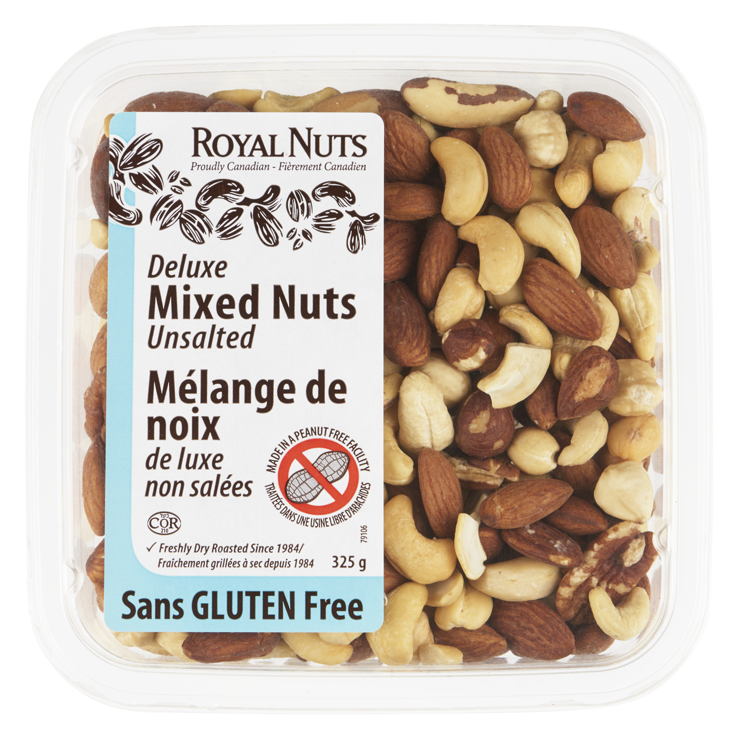 Noix non salées rôties