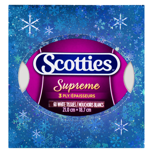 Scotties Mouchoirs Supreme de Noel 3 plis 60 feuilles