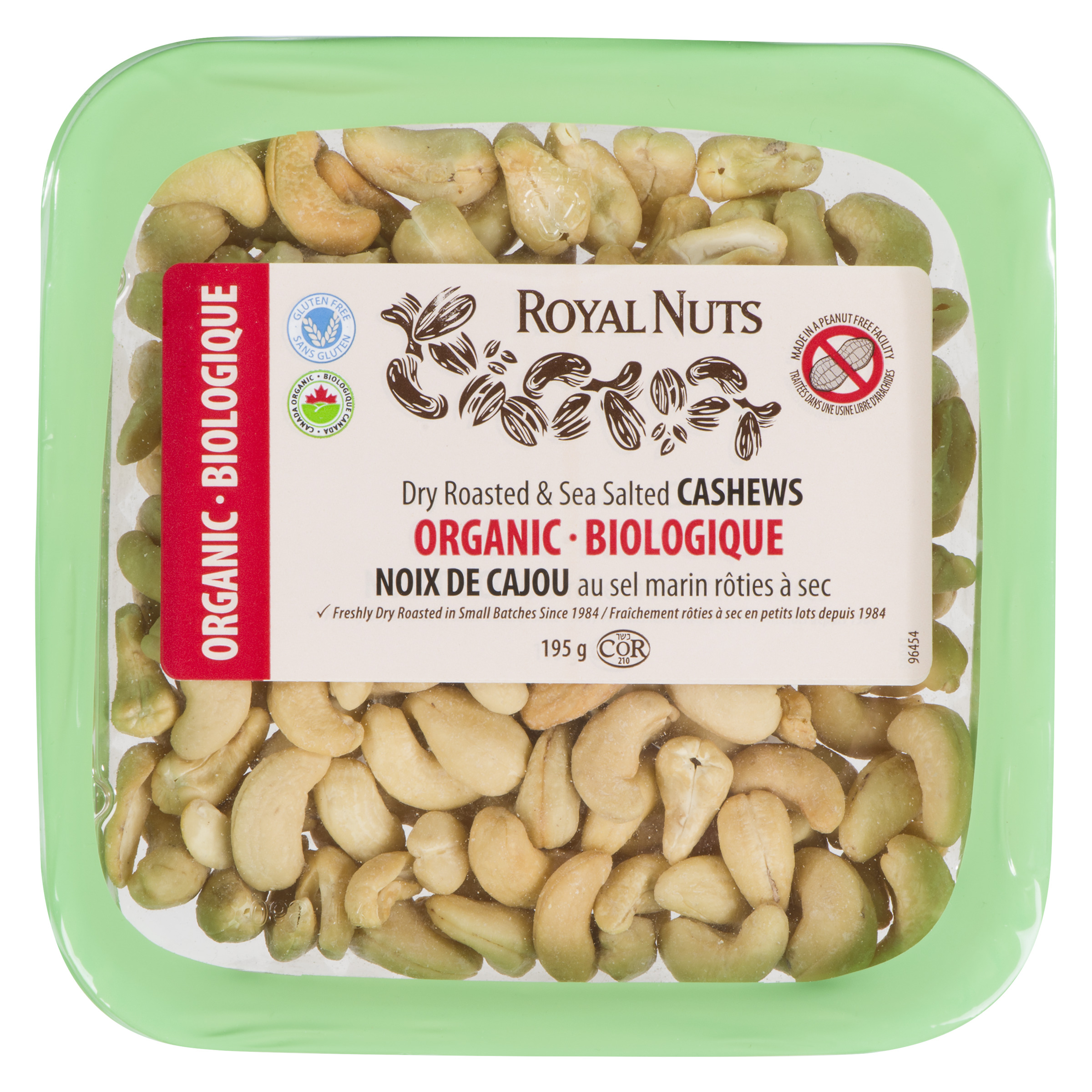 Noix de cajou rôties au sel de mer biologiques