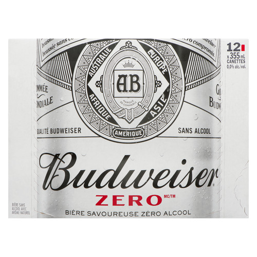 Budweiser Bière Zero Francais 12 x 355 ml