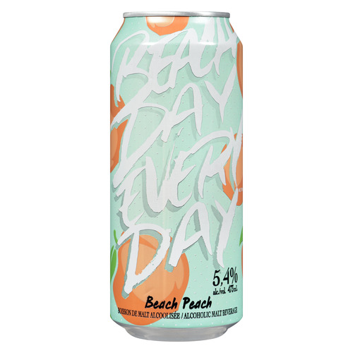 Boisson de malt alcoolisée aux pêches en canette - 5.4% alcool