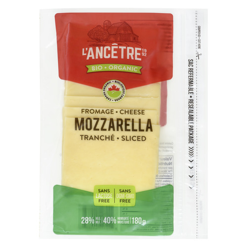 L'Ancêtre Fromage mozzarella tranché biologique 180 g