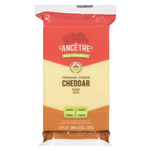 L'Ancêtre Fromage cheddar fort biologique 325 g