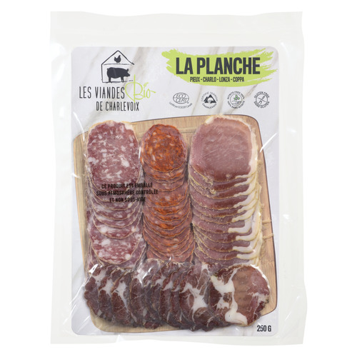 Les Viandes Bio de Charlevoix La Planche pieux charlo lonza coppa 250 g