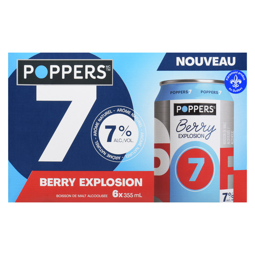 Poppers Alcool 7% baies explosion 6 x 355 ml