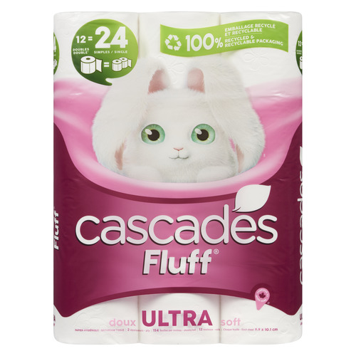 Papier hygiénique ultra doux à double épaisseurs (154 feuilles)