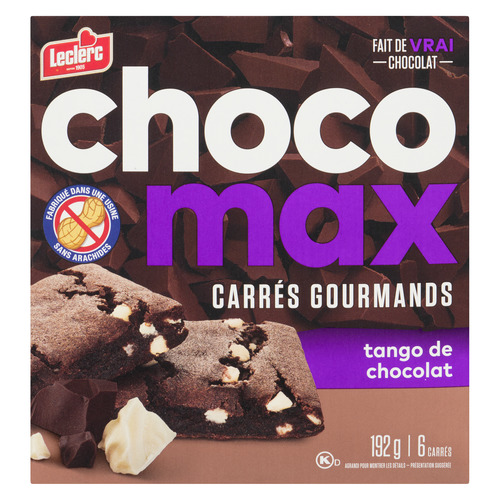 Leclerc Chocomax Carrés gourmands Carrés au tango de chocolat 192 g
