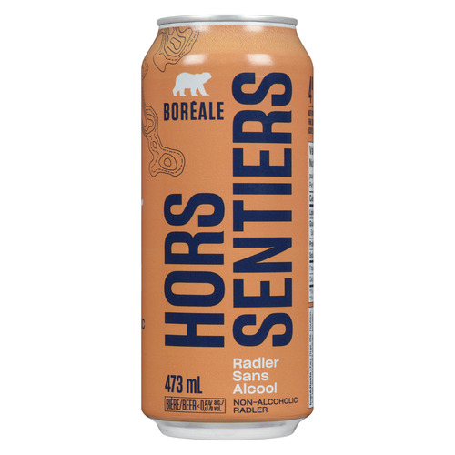 Boreale Hors Sentiers Bière radler sans alcool 473 ml (canette)