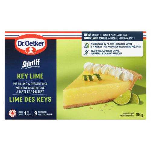 Dr. Oetker Shirriff Mélange à garniture à tarte et à dessert lime des keys 164 g