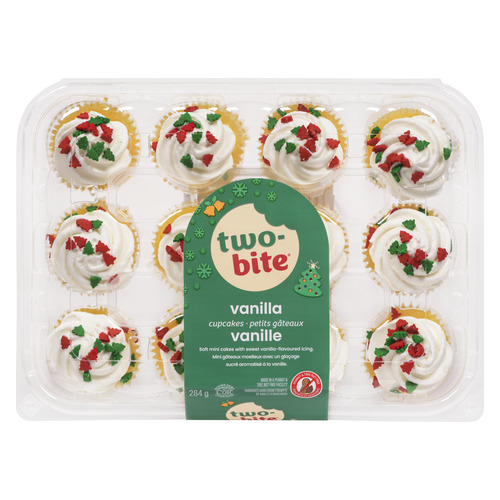 Two-Bite Petits gâteaux à la vanille Noël 284 g