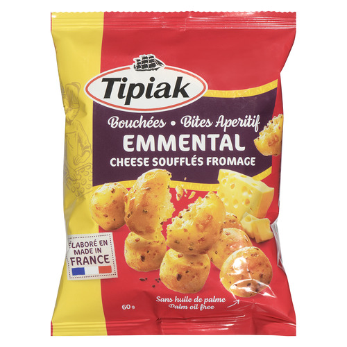 Tipiak Bouchées Emmental Soufflés Fromage 60 g