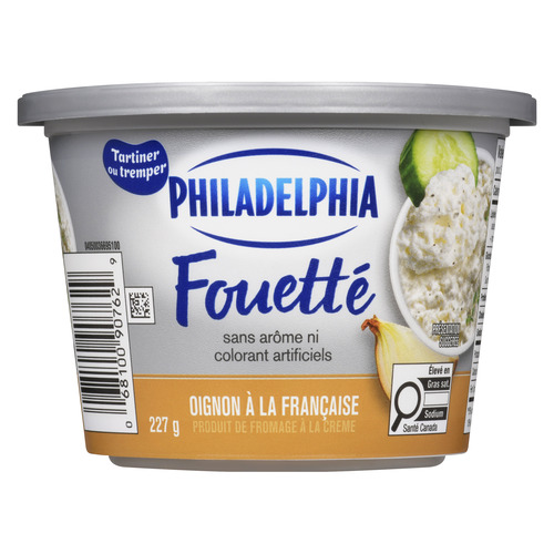 Produit de fromage à la crème fouetté oignon à la française