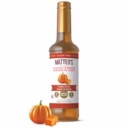 Matteo's sirop aromatisé pour café sans sucre. caramel à la citrouille