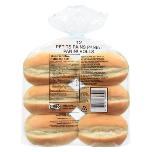 Pains panini emb. de 12